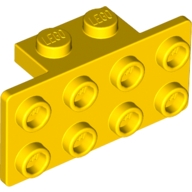 Lego auto konzola (nosič) pro nárazník 1x2 - 2x4, žlutá (6118828, 4613344)